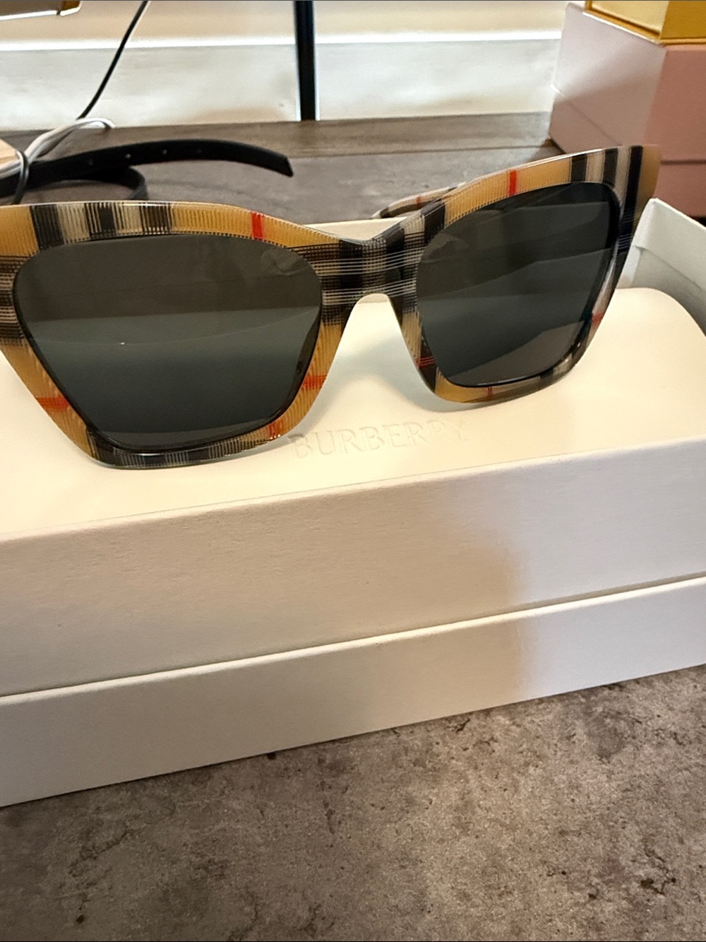 Burberry Classic Sunglasses with White Case